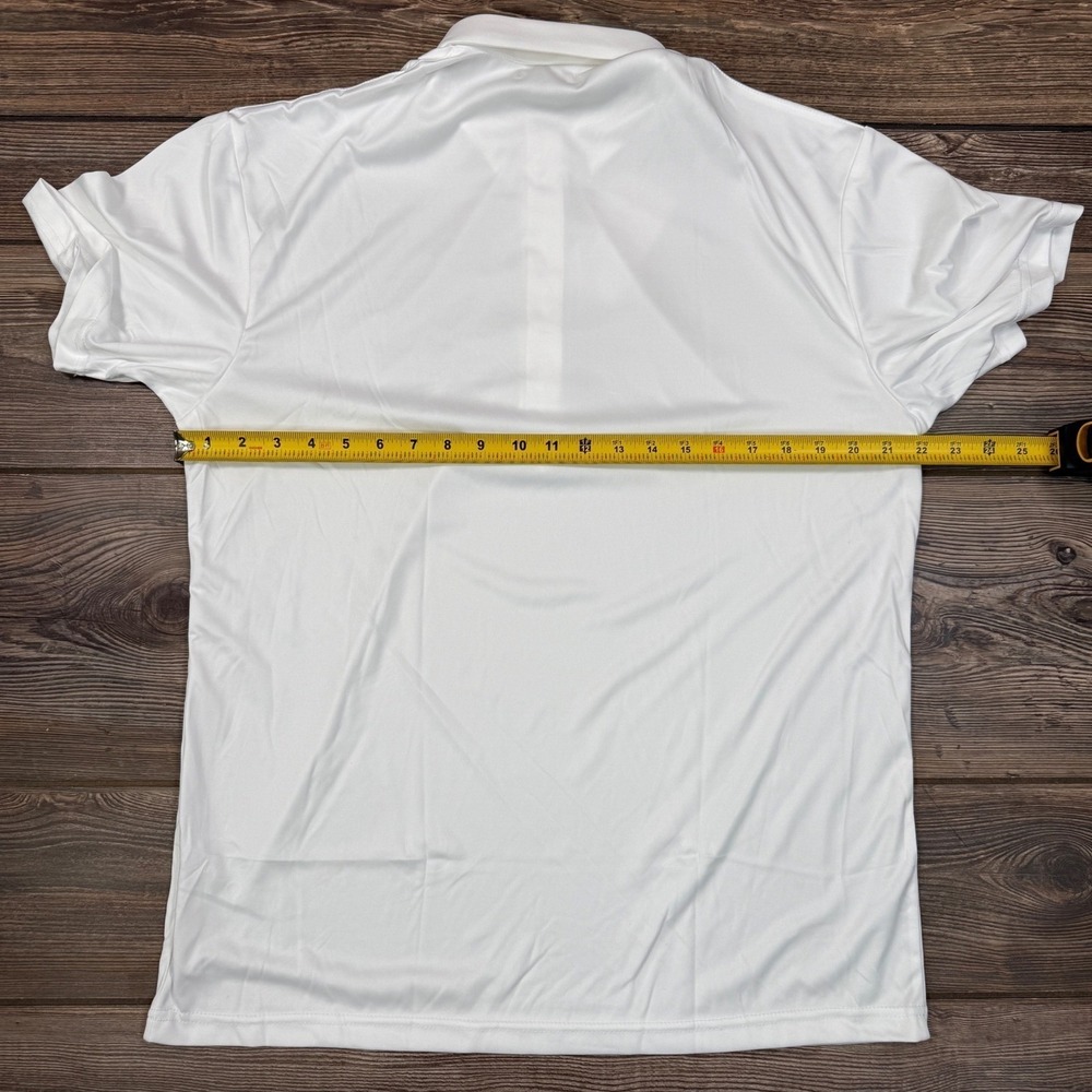 Collars & Co Men Size Large Polo Shirt White Oxford Dress Collar Performance NWT - Picture 6 of 10